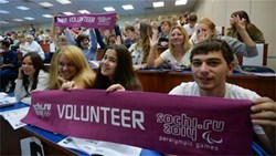 Sochi 2014 Volunteers Meet Athletics Stars in Moscow